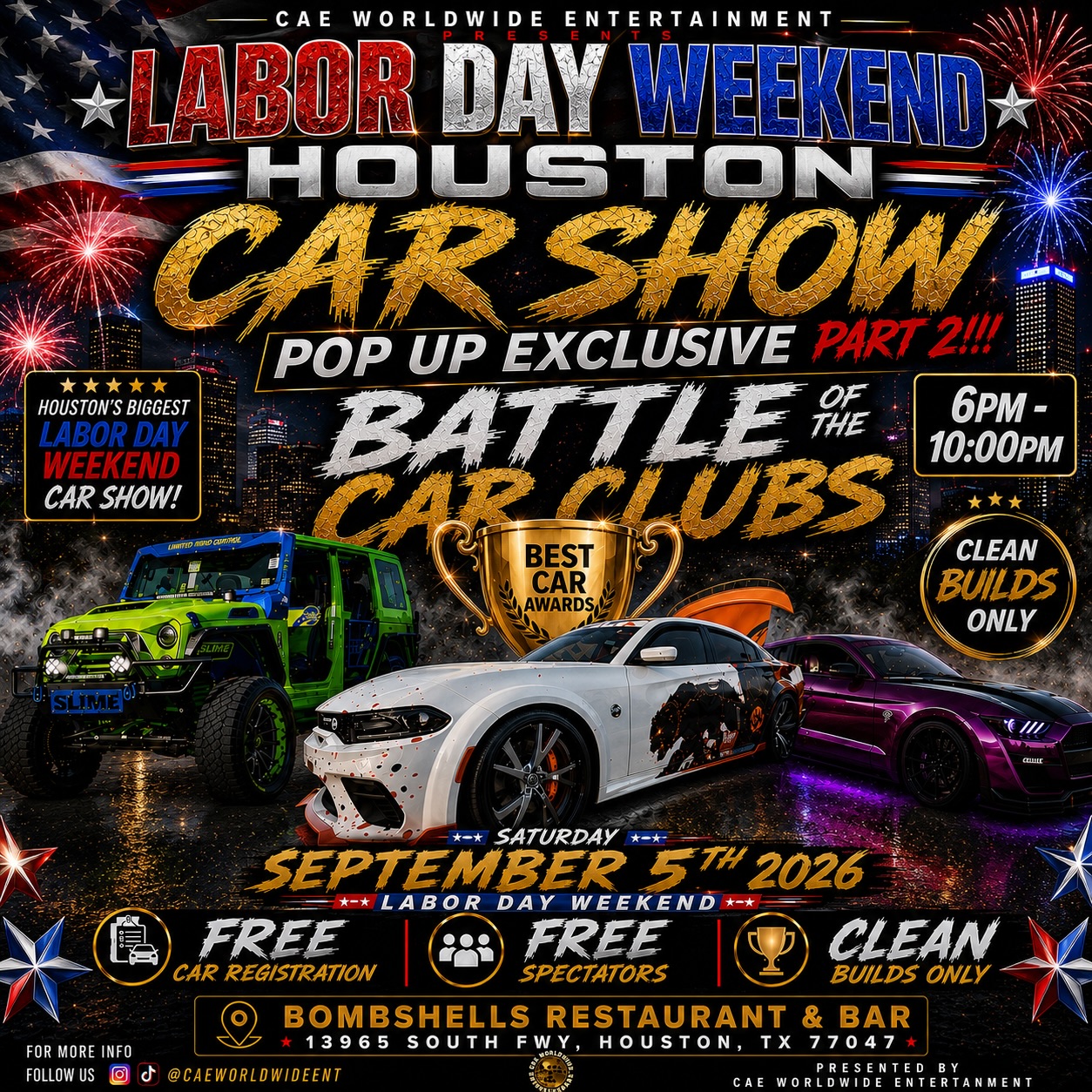 Labor Day Weekend Houston Car Show Pop Up Exclusive Part 2!!! Battle of the Car Clubs