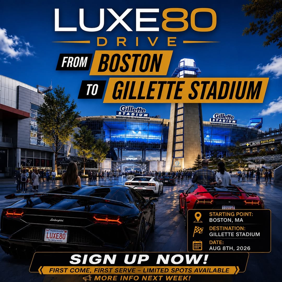 Luxe 80 Drive from Boston to Gillette Stadium