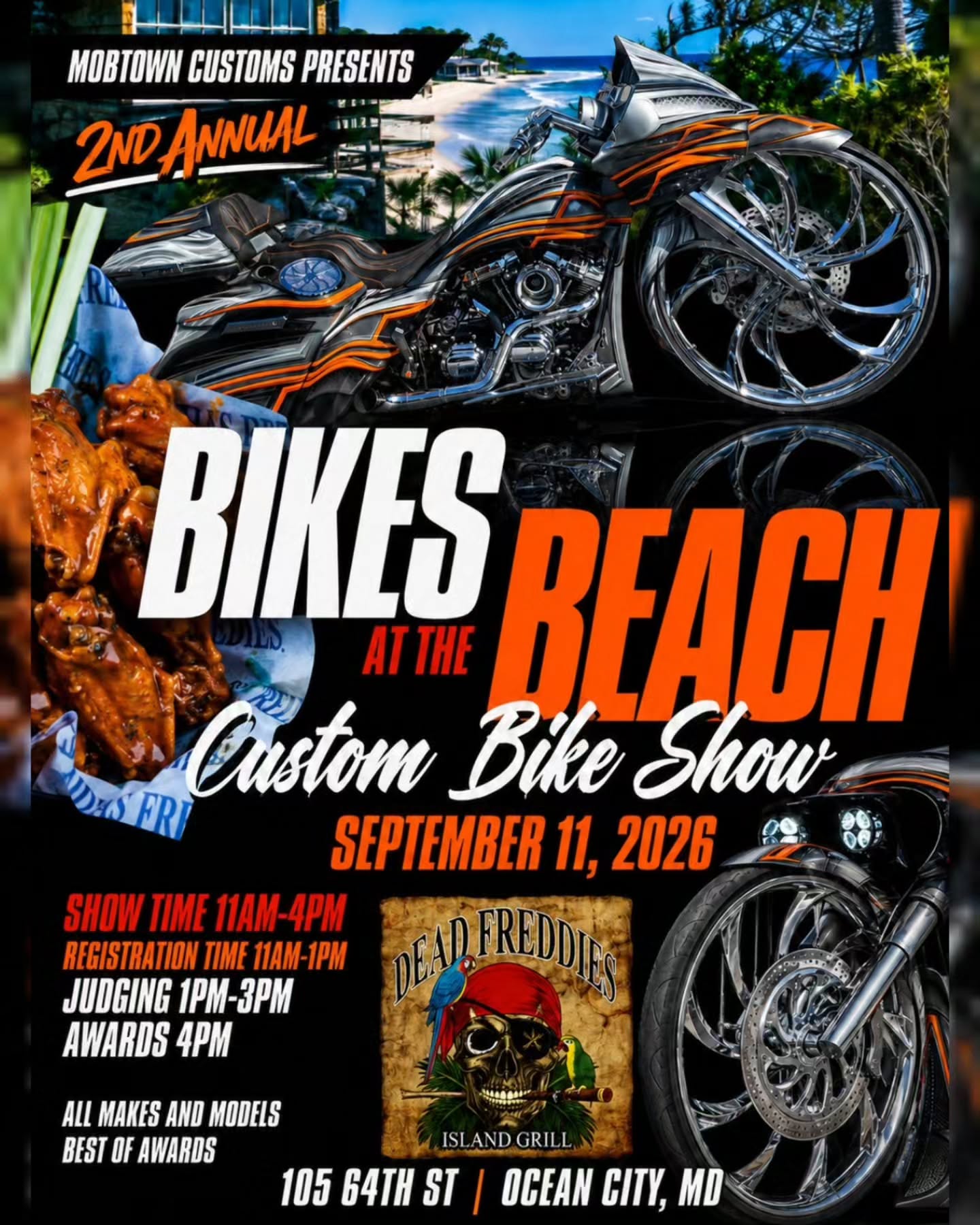 2nd Annual Bikes At The Beach Custom Bike Show